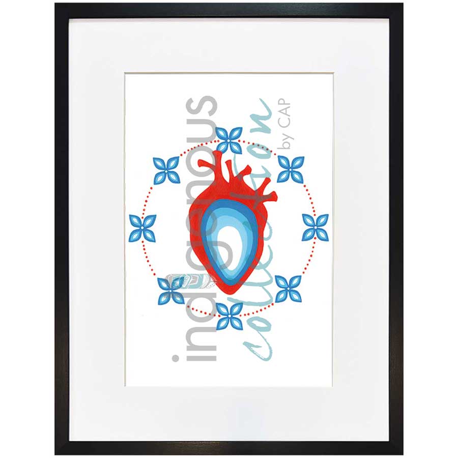 Coeur-Fleur / Heart Flower / Otehi wapikoni by artist Eruoma Awashish - Atikamekw Nehirowisiw . Indigenous Collection