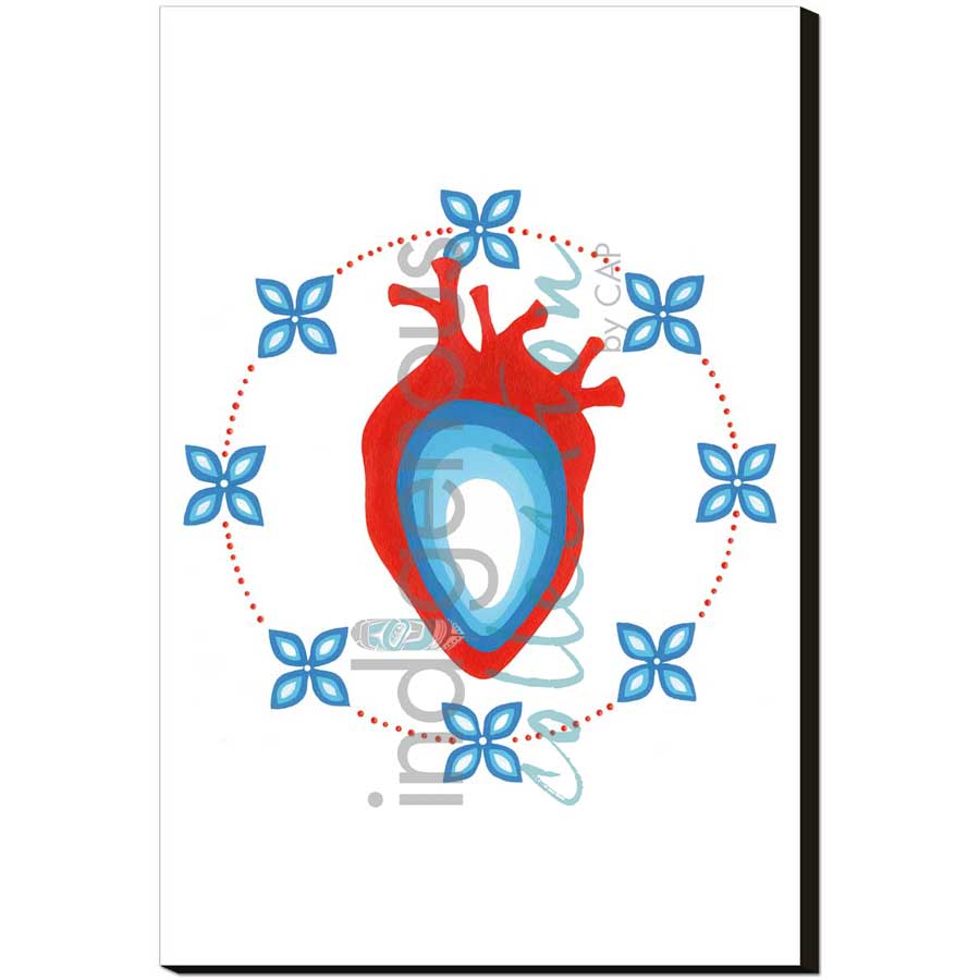 Coeur-Fleur / Heart Flower / Otehi wapikoni by artist Eruoma Awashish - Atikamekw Nehirowisiw . Indigenous Collection