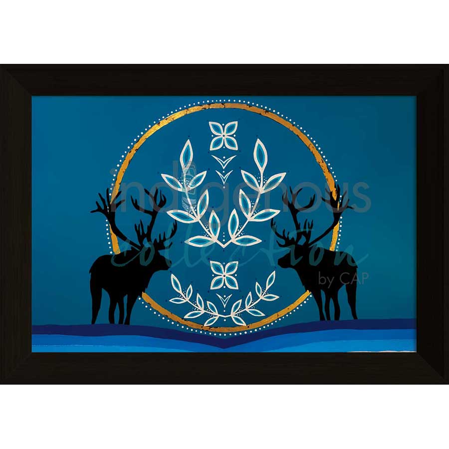 Maitre des Animaux / Master of Animals / Papakassik by artist Eruoma Awashish - Atikamekw Nehirowisiw . Indigenous Collection