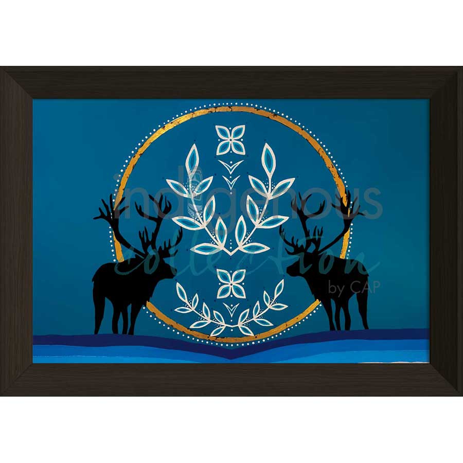 Maitre des Animaux / Master of Animals / Papakassik by artist Eruoma Awashish - Atikamekw Nehirowisiw . Indigenous Collection
