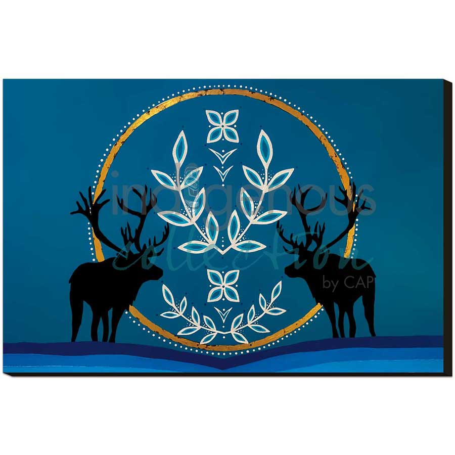 Maitre des Animaux / Master of Animals / Papakassik by artist Eruoma Awashish - Atikamekw Nehirowisiw . Indigenous Collection