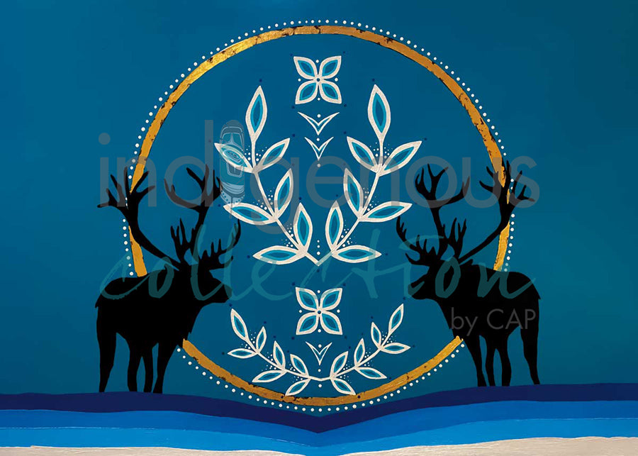 Maitre des Animaux / Master of Animals / Papakassik by artist Eruoma Awashish