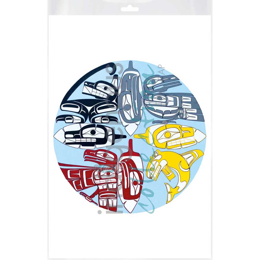 Four Directions by artist Ben Houstie - Heiltsuk. Indigenous Collection