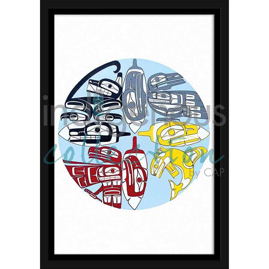 Four Directions by artist Ben Houstie - Heiltsuk. Indigenous Collection