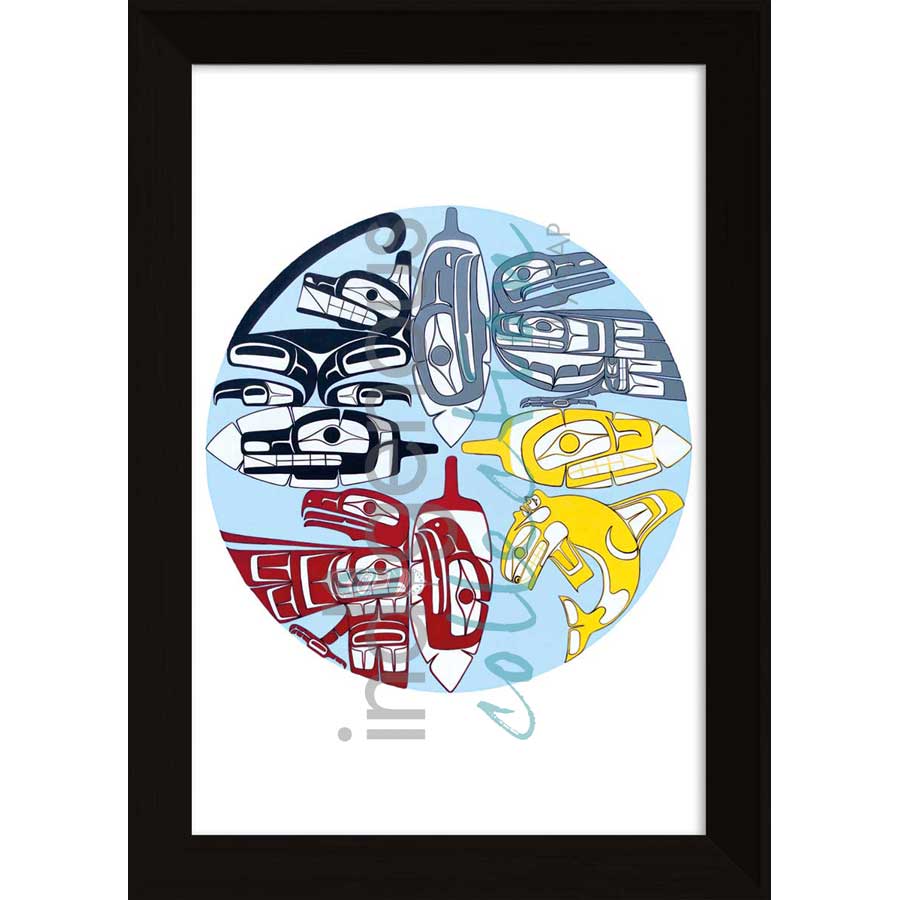 Four Directions by artist Ben Houstie - Heiltsuk. Indigenous Collection
