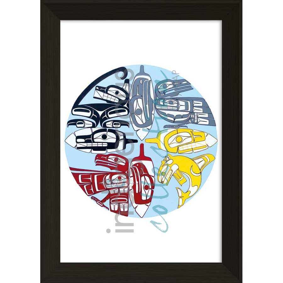 Four Directions by artist Ben Houstie - Heiltsuk. Indigenous Collection