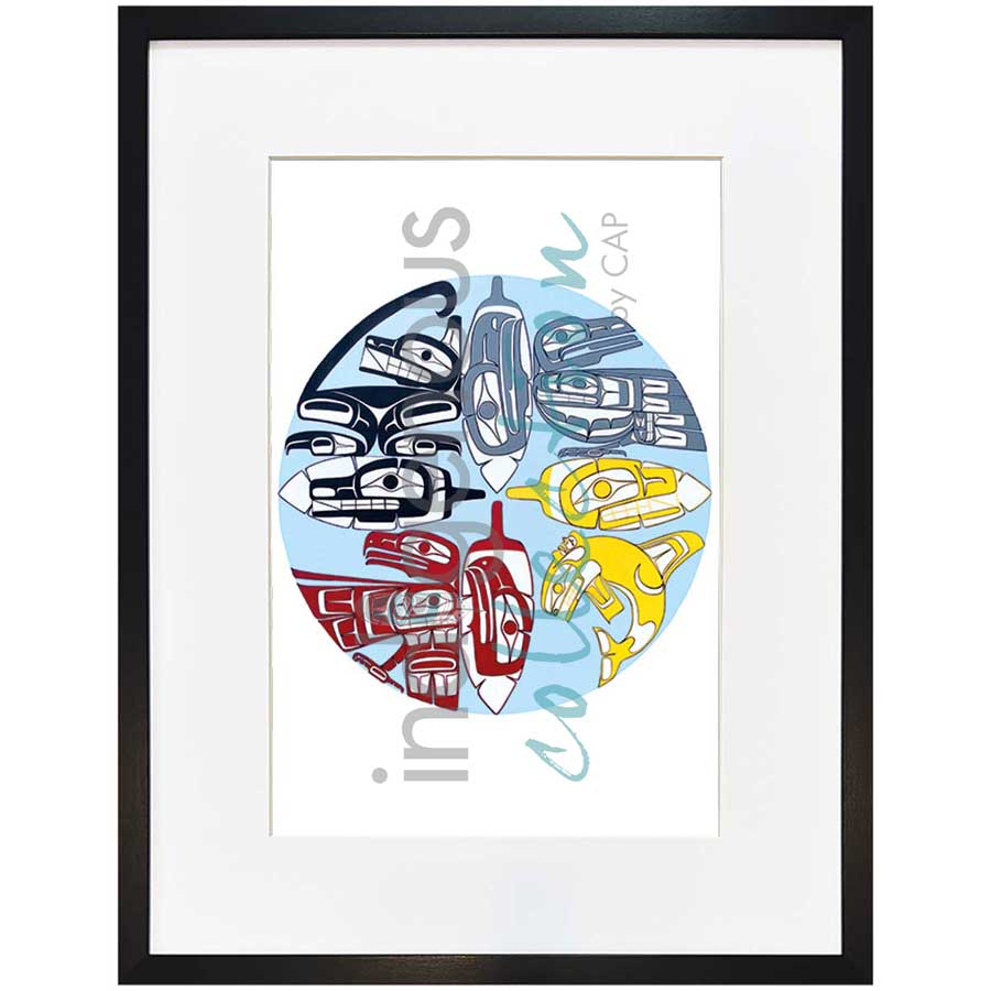 Four Directions by artist Ben Houstie - Heiltsuk. Indigenous Collection