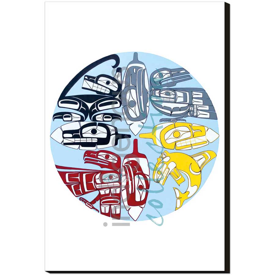 Four Directions by artist Ben Houstie - Heiltsuk. Indigenous Collection