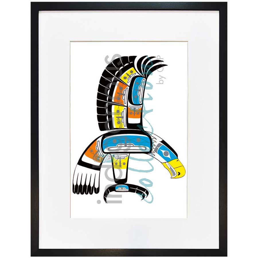 Eagle by artist Ben Houstie - Heiltsuk. Indigenous Collection