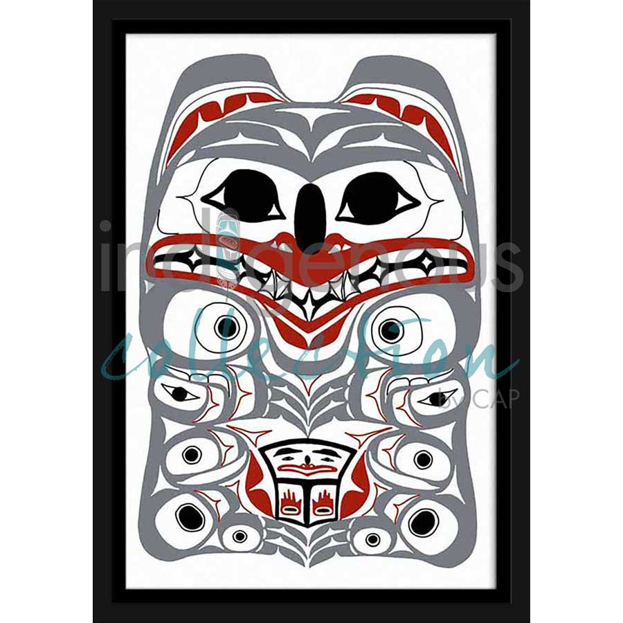 Spirit Bear by artist Chris Kewistep - Heiltsuk. Indigenous Collection