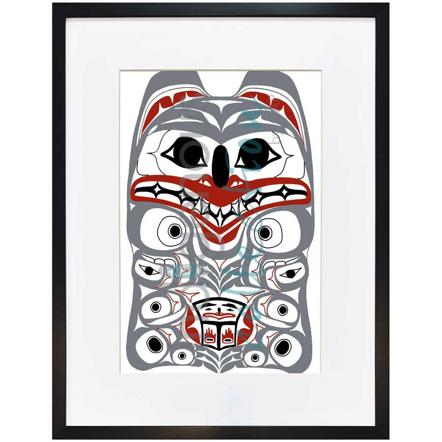 Spirit Bear by artist Chris Kewistep - Heiltsuk. Indigenous Collection