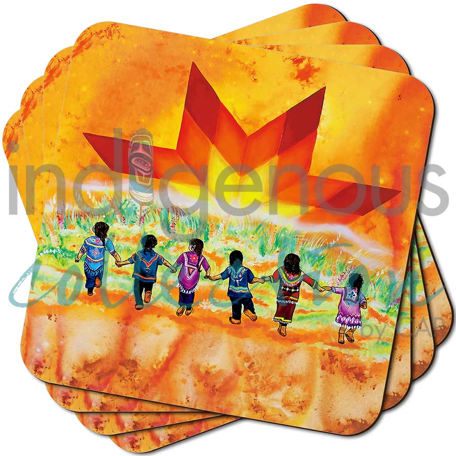 Always in Our Hearts Coaster by artist Shawna Boulette Grapentine