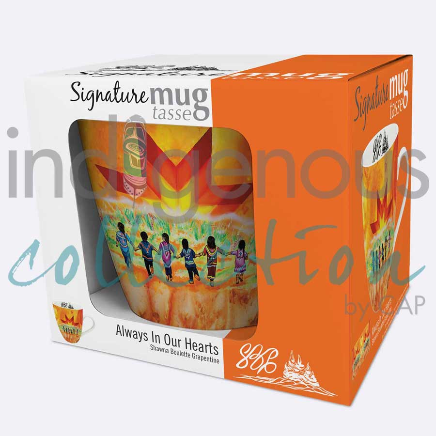 Always in Our Hearts 18 oz. Signature Mug by artist Shawna Boulette Grapentine