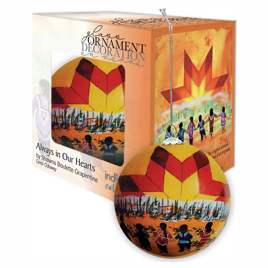 Always in Our Hearts Glass Christmas Ornament by artistShawna Boulette Grapentine