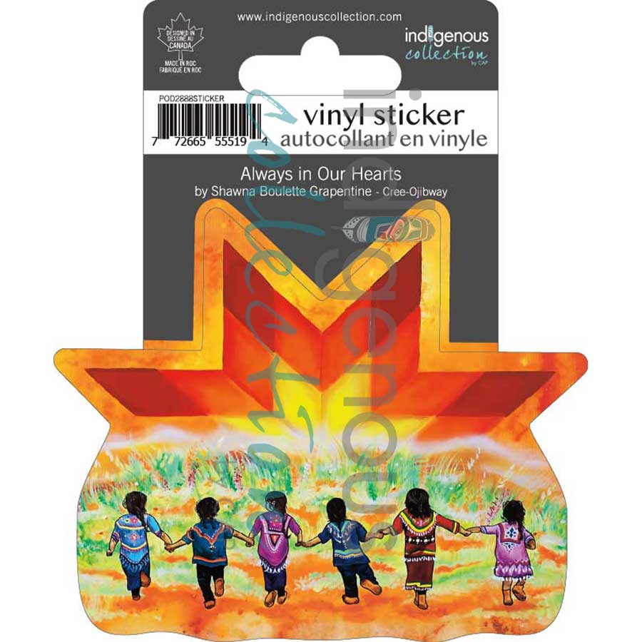 Always in Our Hearts Vinyl Die-Cut Sticker by artist Shawna Boulette Grapentine