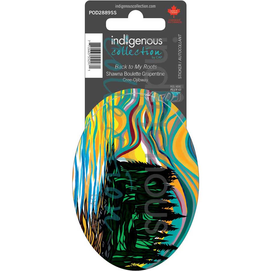 Back to My Roots Sticker by artist Shawna Boulette Grapentine