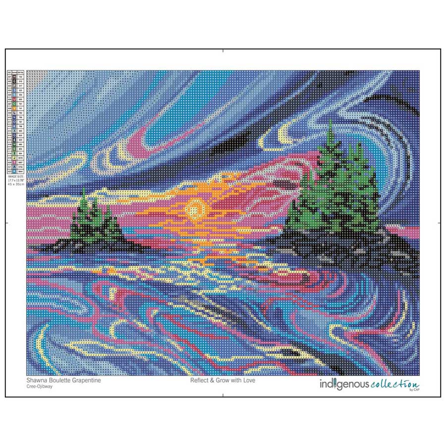 Reflect & Grow with Love Diamond Art Kit by artist Shawna Boulette Grapentine