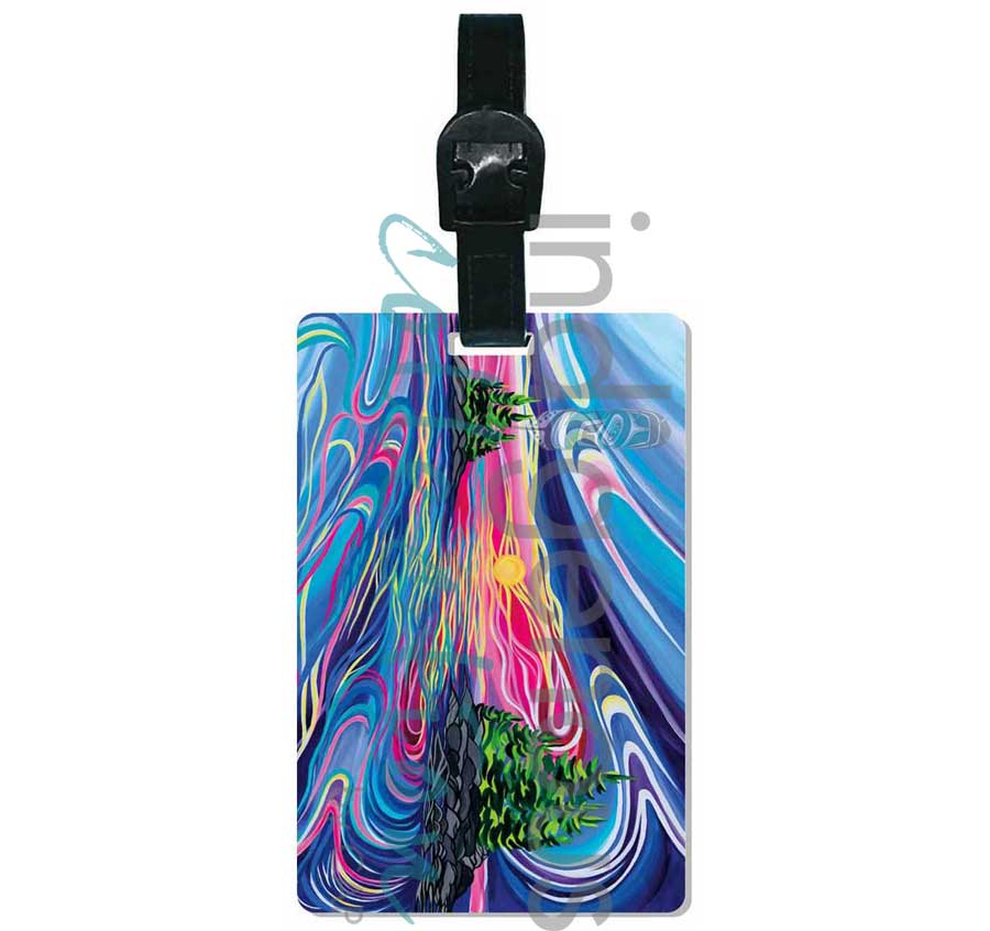 Reflect & Grow with Love Luggage Tag by artist Shawna Boulette Grapentine