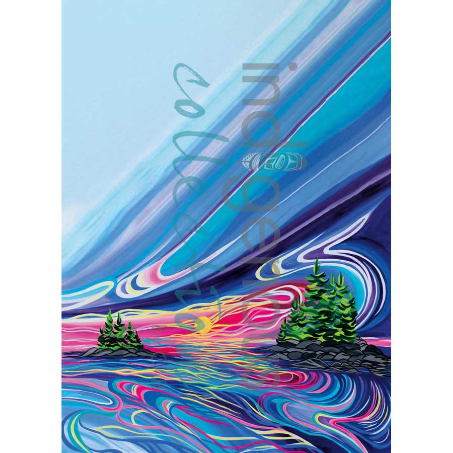 Reflect & Grow with Love Tea Towel by artist Shawna Boulette Grapentine