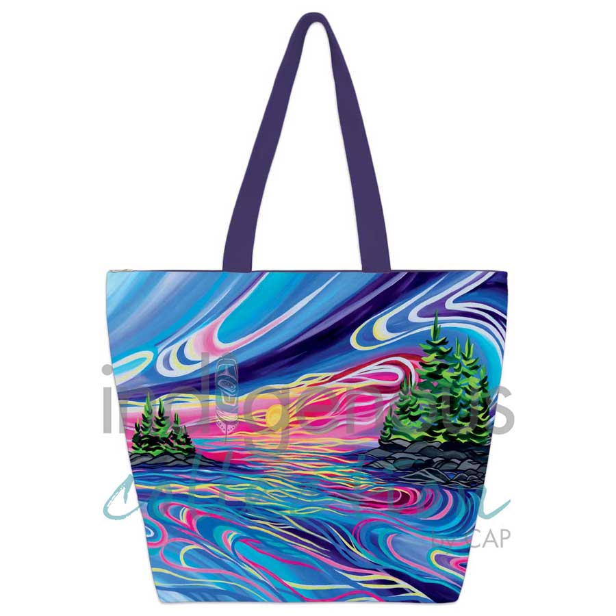 Reflect & Grow with Love Tote Bag by artist Shawna Boulette Grapentine