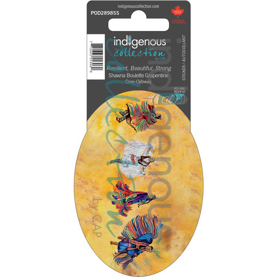 Resilient, Beautiful, Strong Sticker by artist Shawna Boulette Grapentine