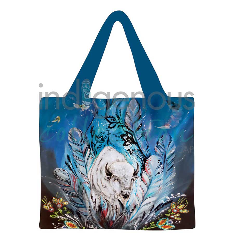 Spirit Buffalo Reusable Shopping Bag by artist Karen Erickson