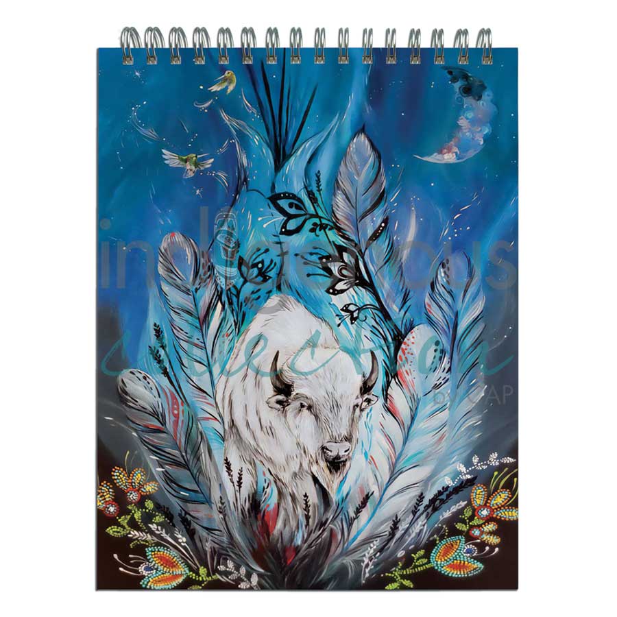 Spirit Buffalo Sketchbook by artist Karen Erickson. Indigenous Collection.