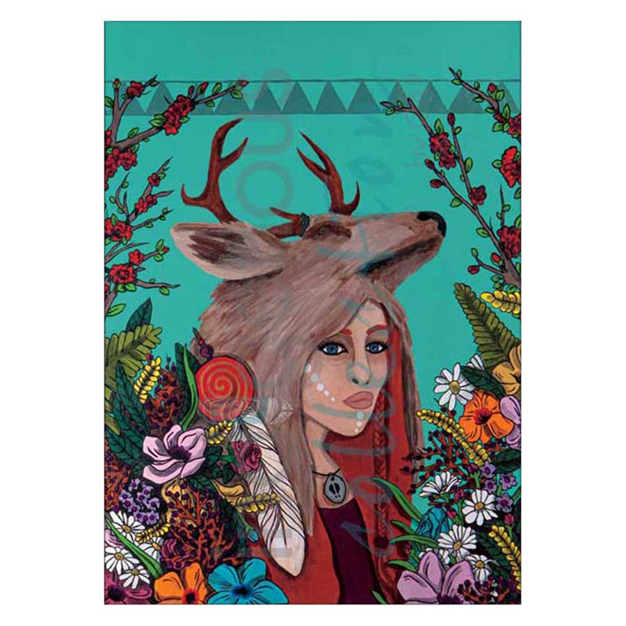 Deer Woman Canvas Prints