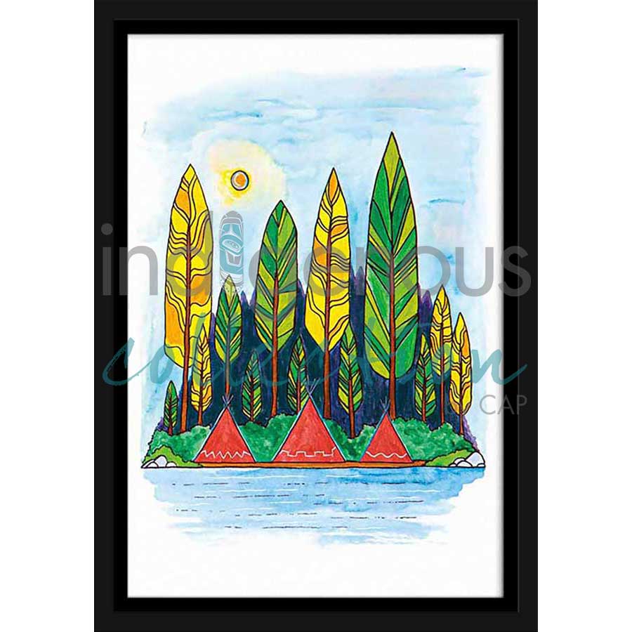 River Village by artist Talon Nash - Maliseet. Indigenous Collection