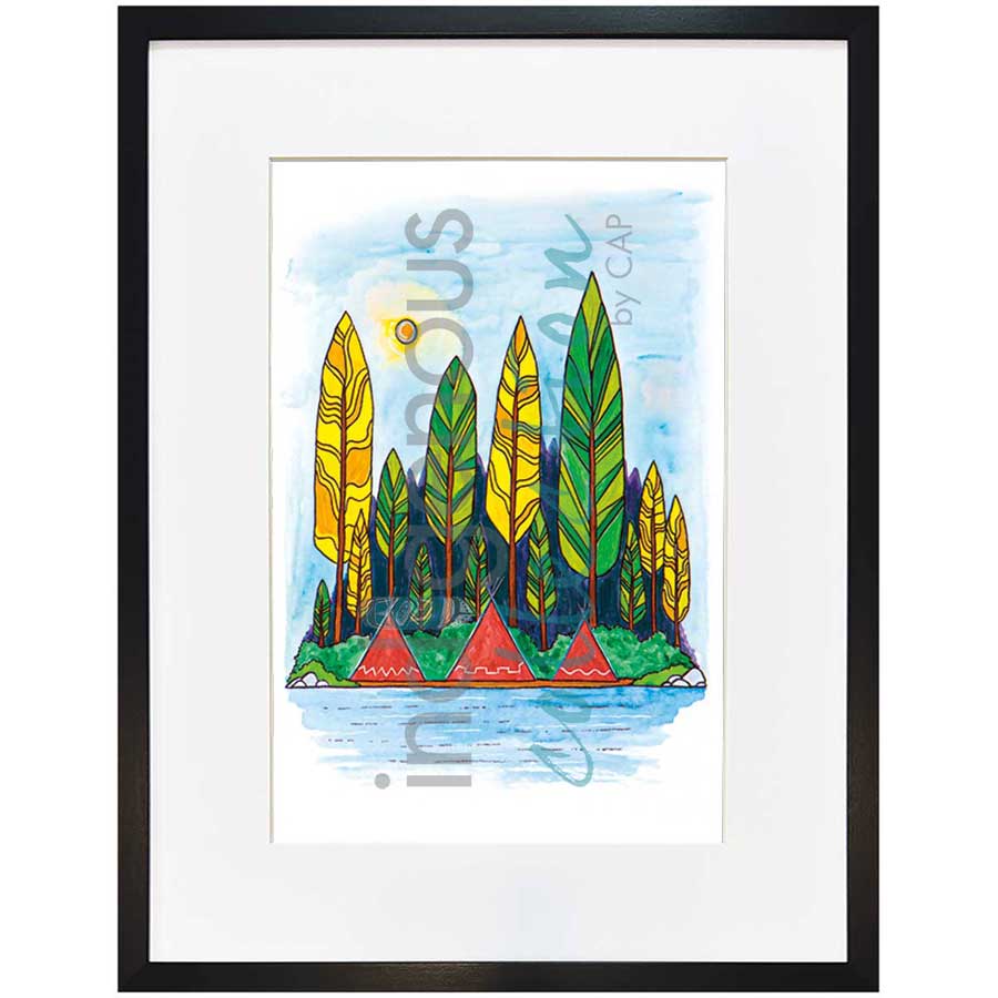 River Village by artist Talon Nash - Maliseet. Indigenous Collection