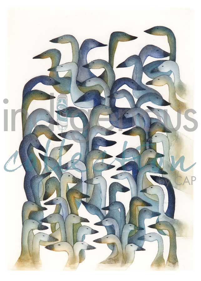 Snow Geese Return by artist Ningiukulu Teevee