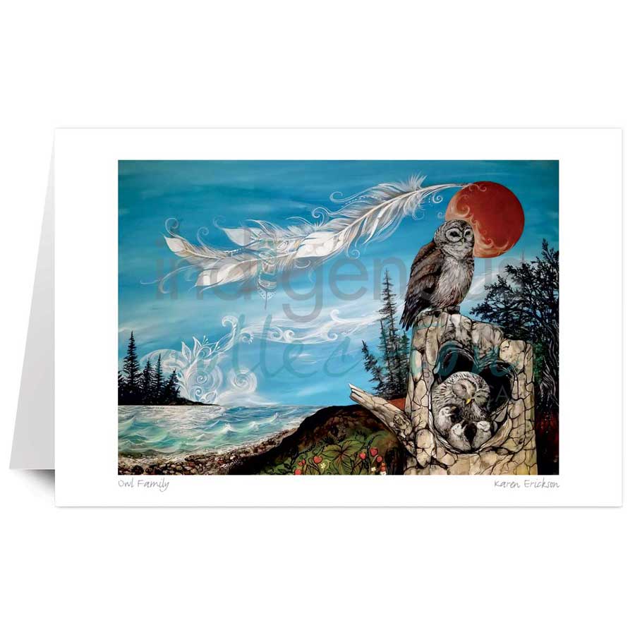 Owl Family by artist Karen Erickson