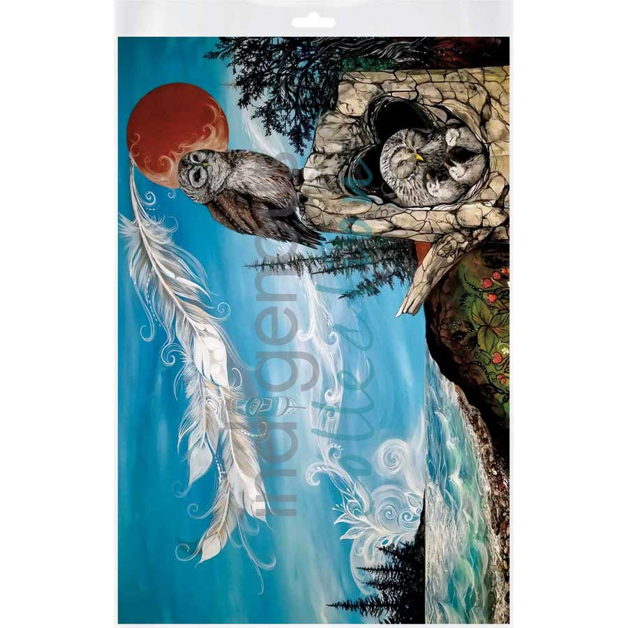 Owl Family by artist Karen Erickson - Métis/Cree. Indigenous Collection
