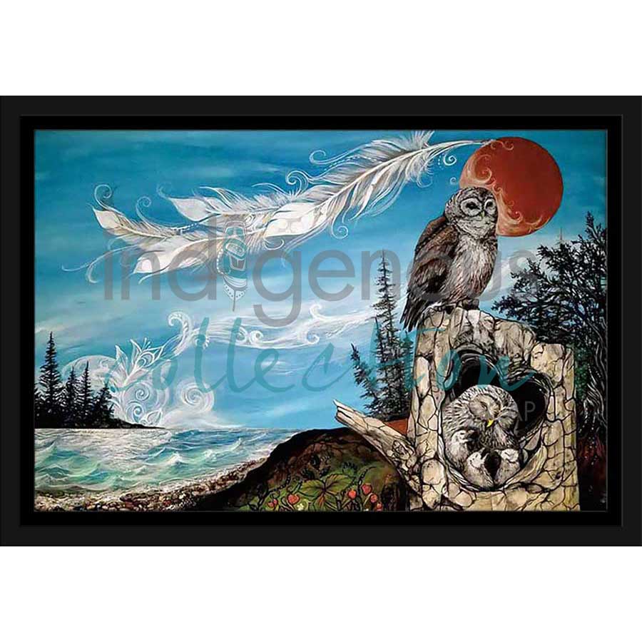 Owl Family by artist Karen Erickson - Métis/Cree. Indigenous Collection