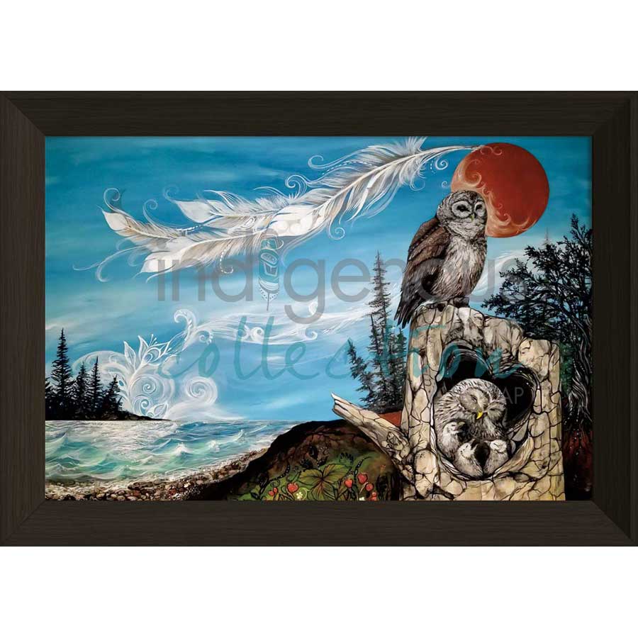 Owl Family by artist Karen Erickson - Métis/Cree. Indigenous Collection