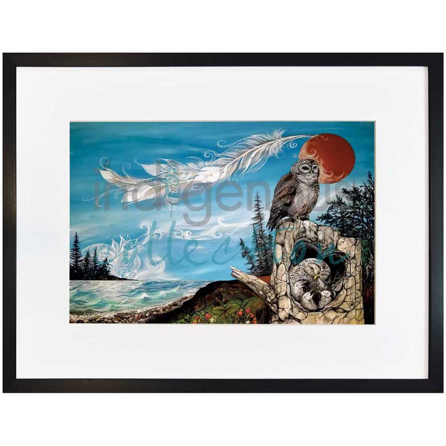 Owl Family by artist Karen Erickson - Métis/Cree. Indigenous Collection