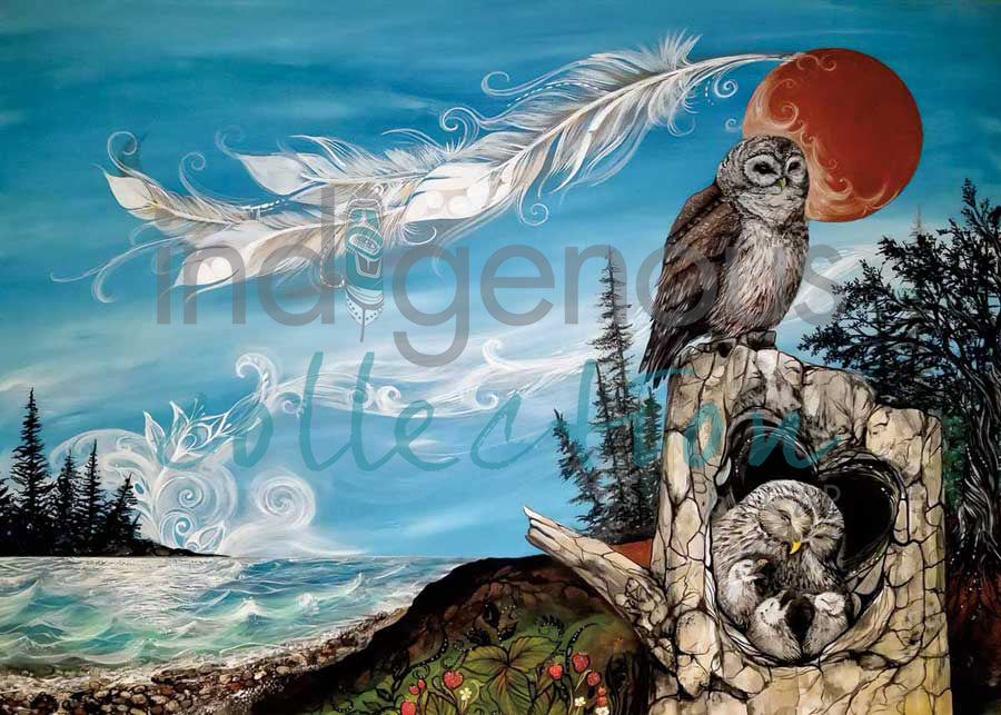 Owl Family by artist Karen Erickson