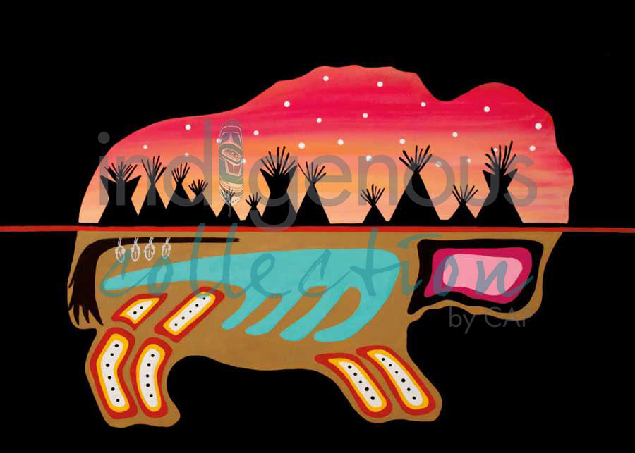 Buffalo Camp by artist Shana Yellow Calf