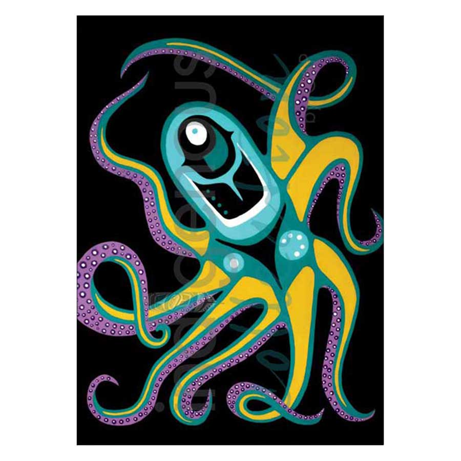 Moonlight Octopus Canvas Prints