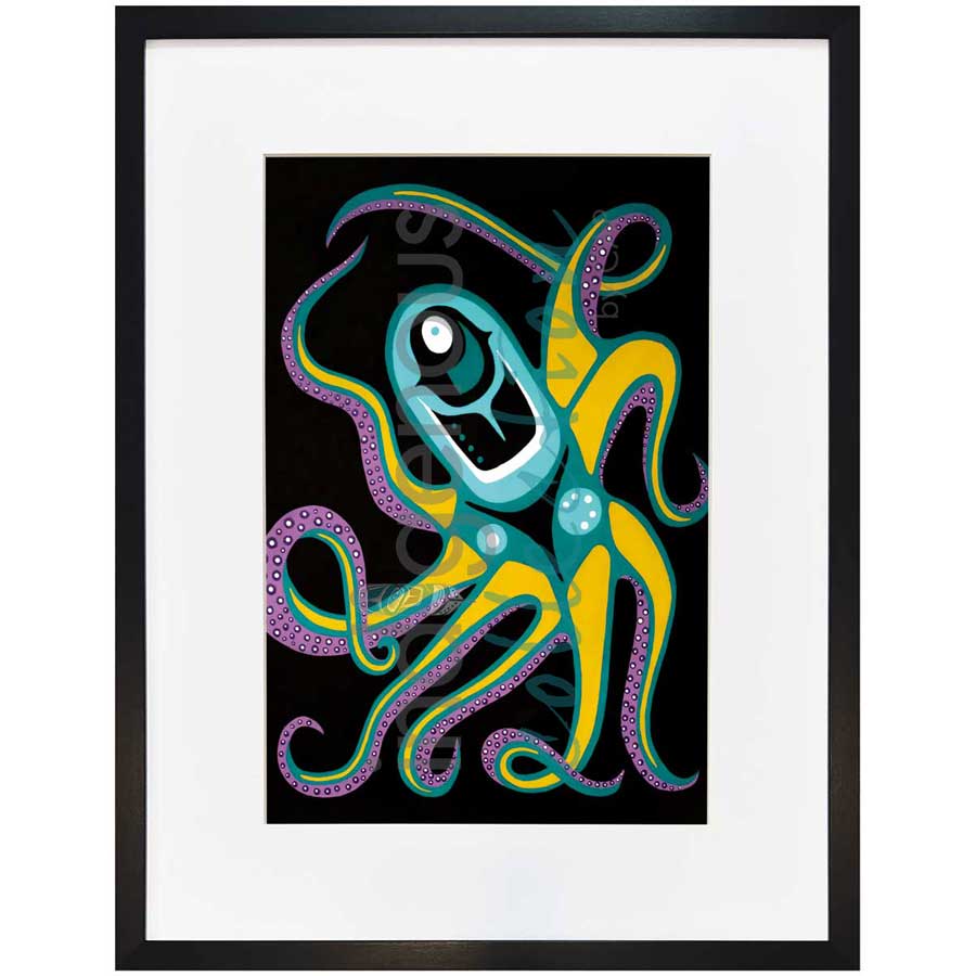 Moonlight Octopus by artist Shana Yellow Calf - Northern Arapaho. Indigenous Collection
