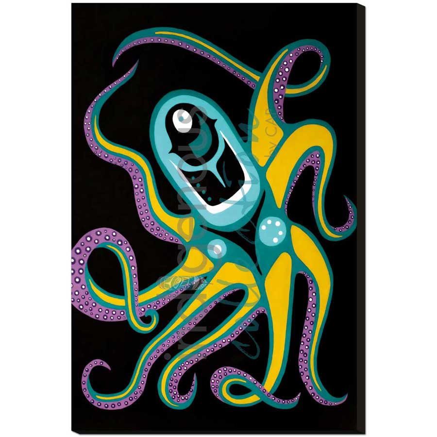 Moonlight Octopus by artist Shana Yellow Calf - Northern Arapaho. Indigenous Collection