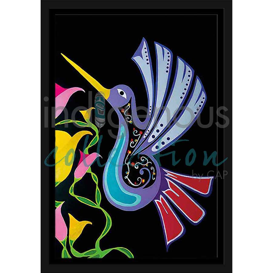Hummingbird by artist Shana Yellow Calf - Northern Arapaho. Indigenous Collection