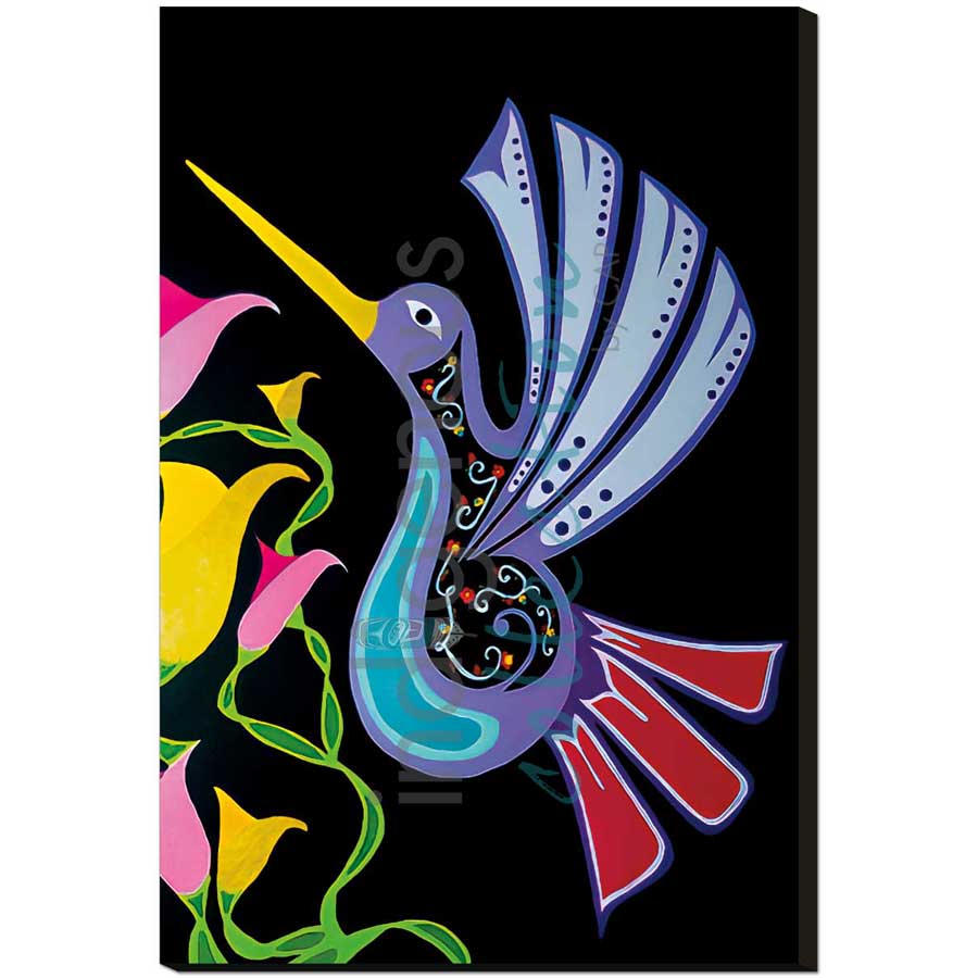 Hummingbird by artist Shana Yellow Calf - Northern Arapaho. Indigenous Collection