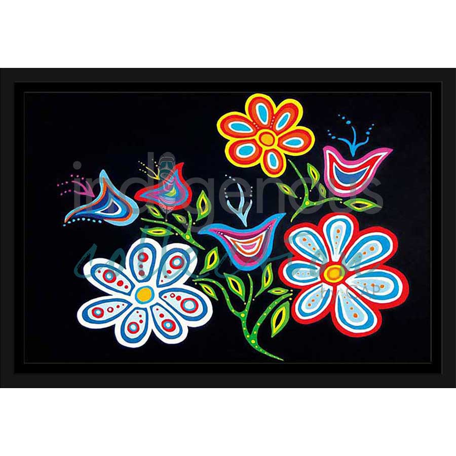Happy Flower by artist Patrick Hunter - Ojibway. Indigenous Collection