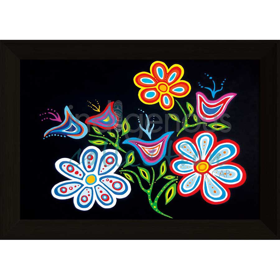 Happy Flower by artist Patrick Hunter - Ojibway. Indigenous Collection