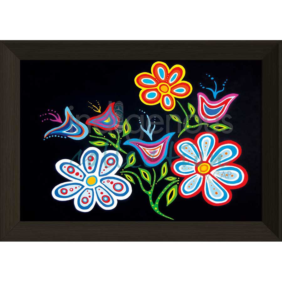 Happy Flower by artist Patrick Hunter - Ojibway. Indigenous Collection