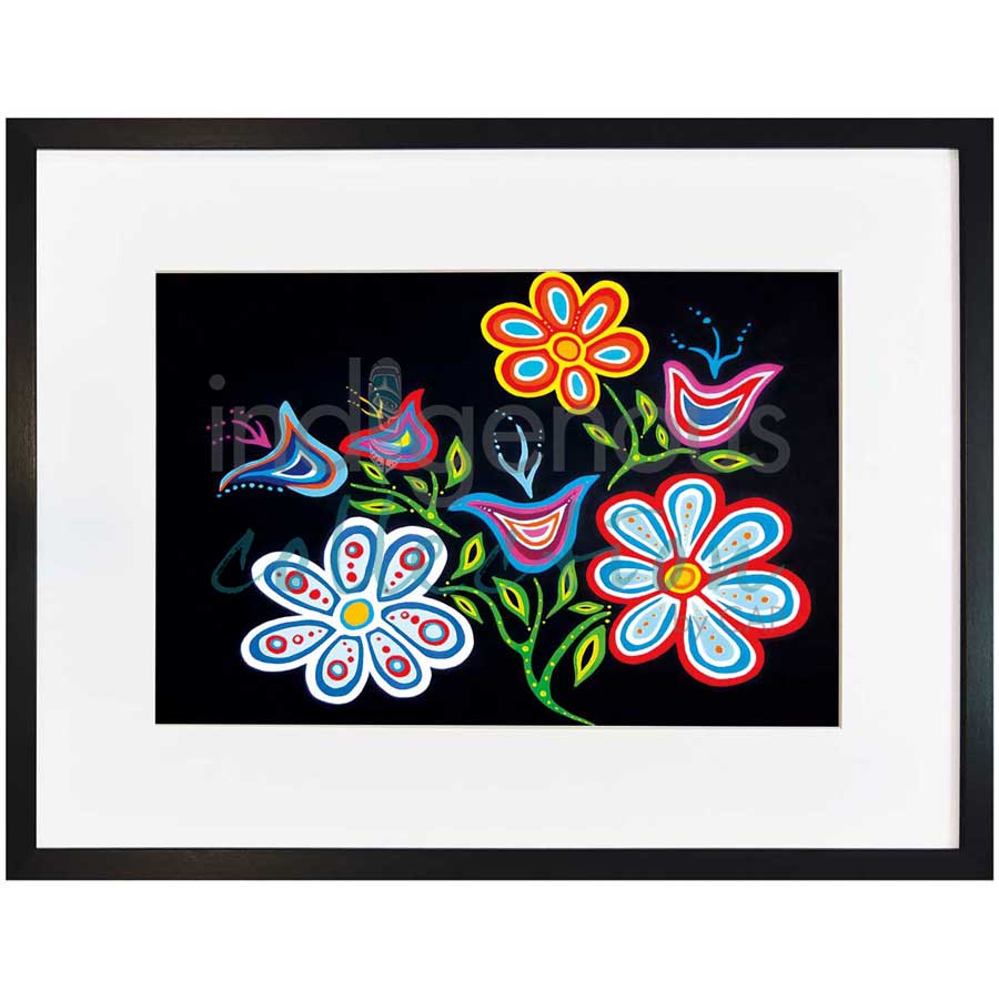 Happy Flower by artist Patrick Hunter - Ojibway. Indigenous Collection