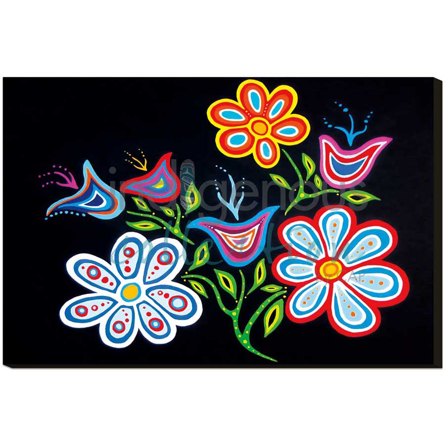 Happy Flower by artist Patrick Hunter - Ojibway. Indigenous Collection