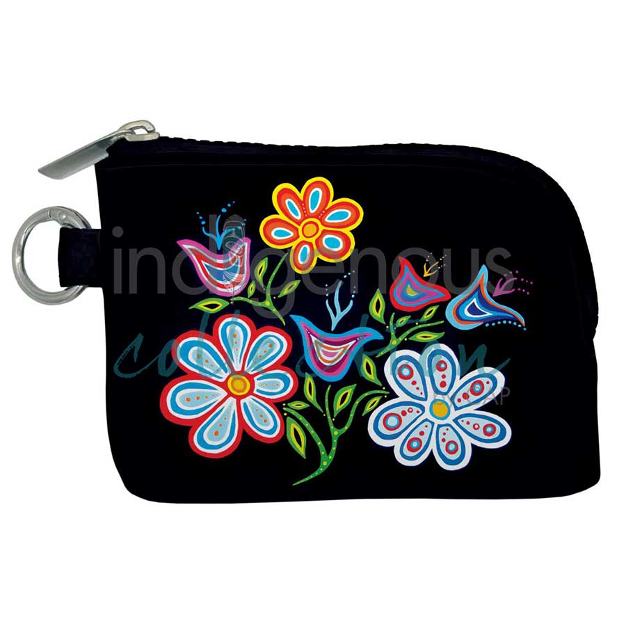 Happy Flower Pocket Wallet by artist Patrick Hunter. Indigenous Collection.