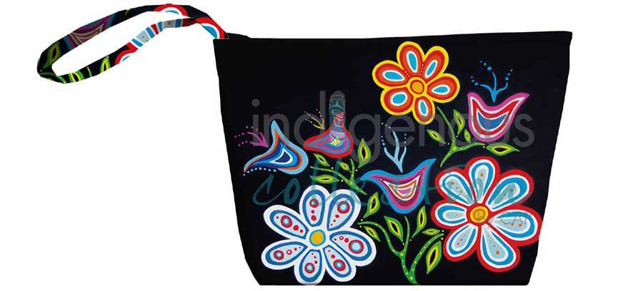 Happy Flower Small Tote Bag by artist Patrick Hunter